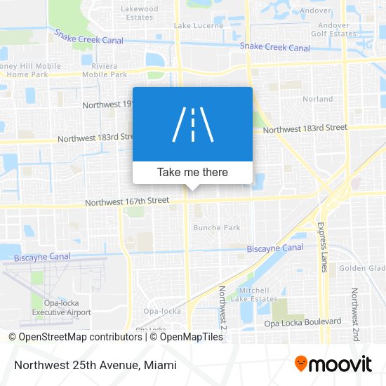 Northwest 25th Avenue map