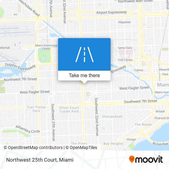 Northwest 25th Court map