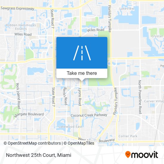 Mapa de Northwest 25th Court