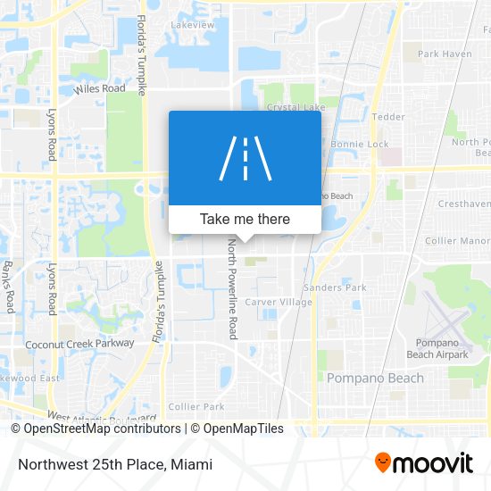 Northwest 25th Place map