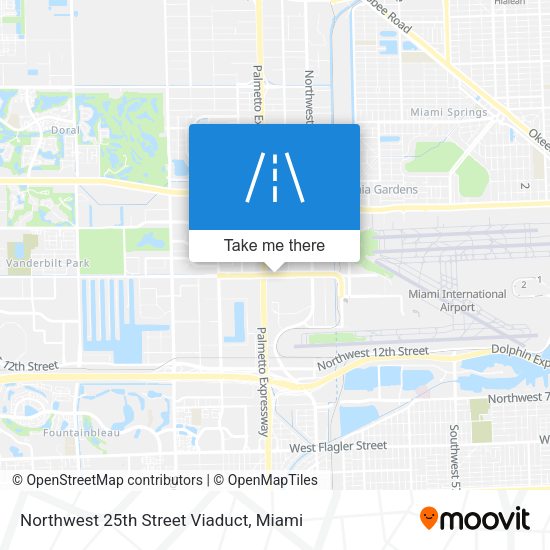 Northwest 25th Street Viaduct map