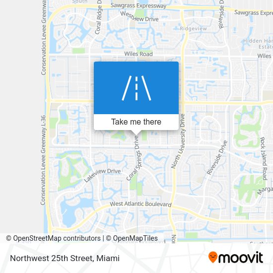 Northwest 25th Street map