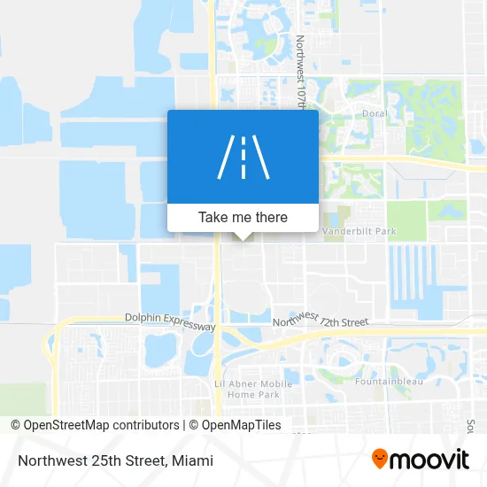 Northwest 25th Street map