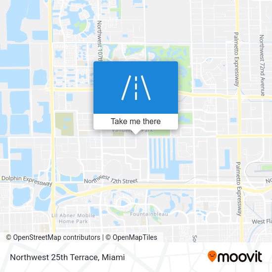 Mapa de Northwest 25th Terrace