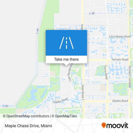 Mapa de Maple Chase Drive