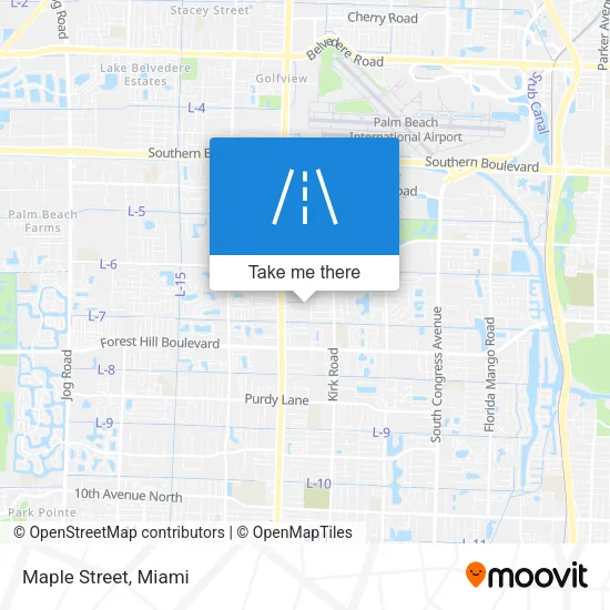 Maple Street map