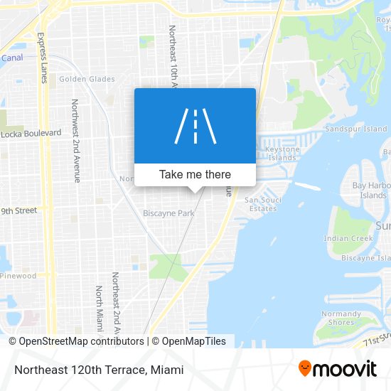 Northeast 120th Terrace map
