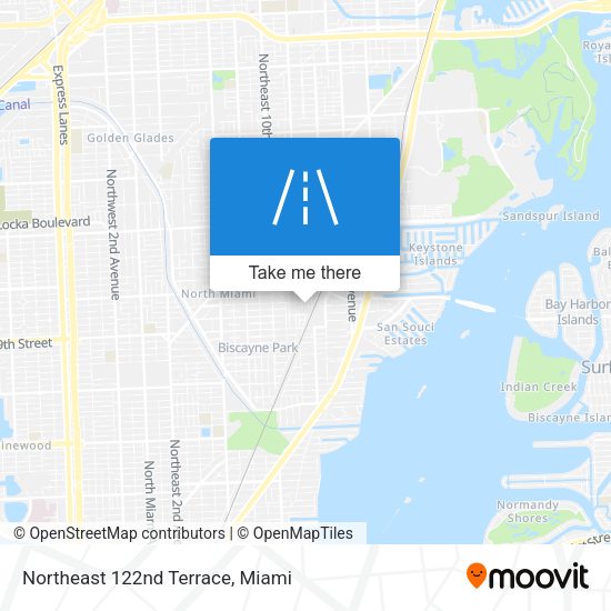 Mapa de Northeast 122nd Terrace