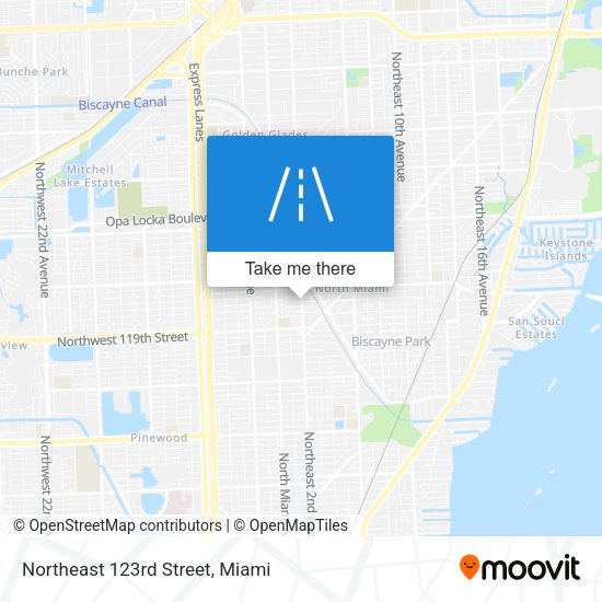 Northeast 123rd Street map