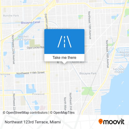 Northeast 123rd Terrace map