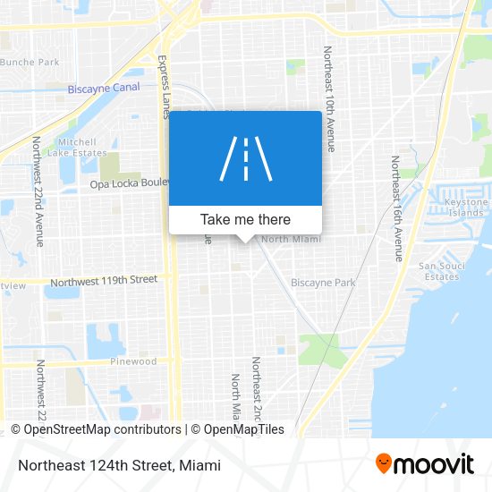 Northeast 124th Street map