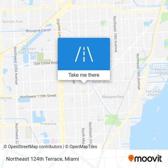 Mapa de Northeast 124th Terrace