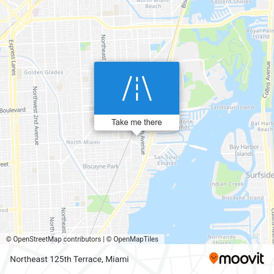 Northeast 125th Terrace map