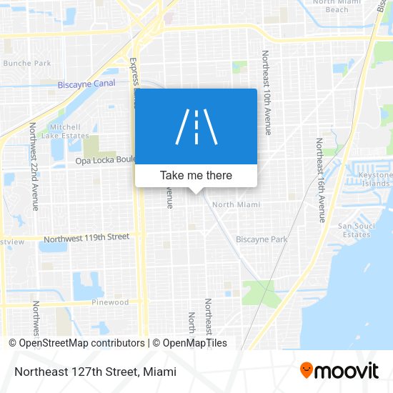 Northeast 127th Street map