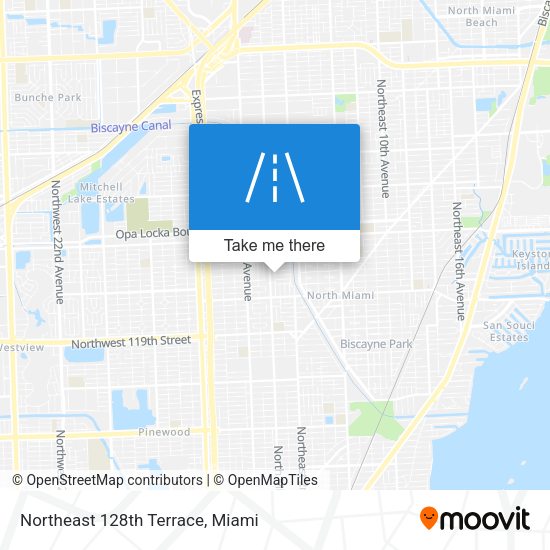 Mapa de Northeast 128th Terrace