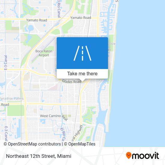 Northeast 12th Street map