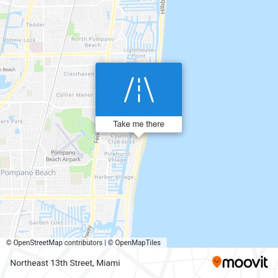 Northeast 13th Street map