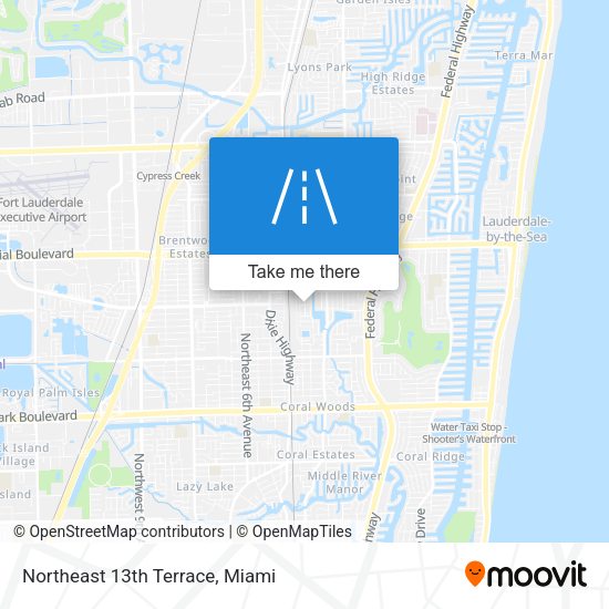 Mapa de Northeast 13th Terrace