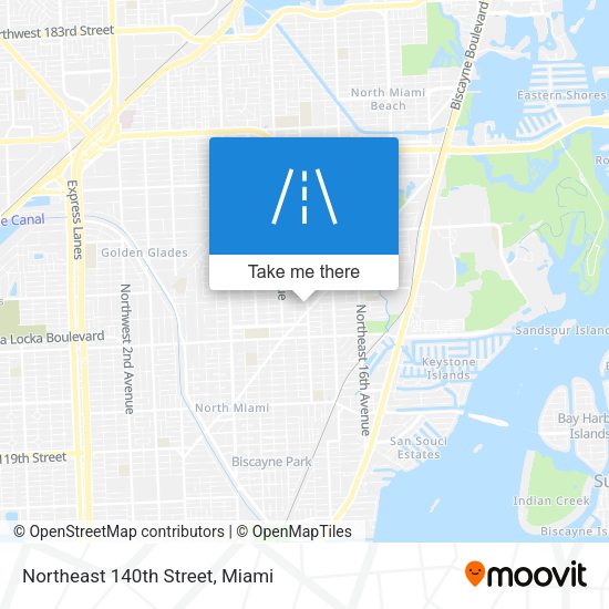 Northeast 140th Street map