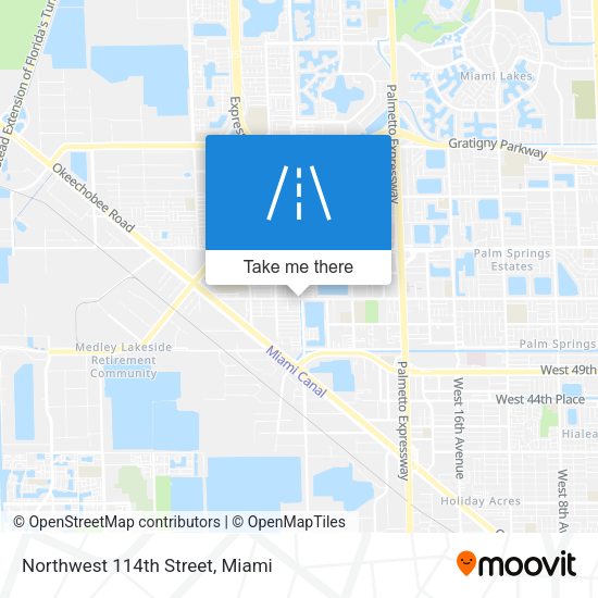 Northwest 114th Street map