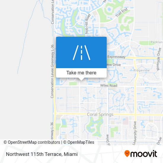 Northwest 115th Terrace map
