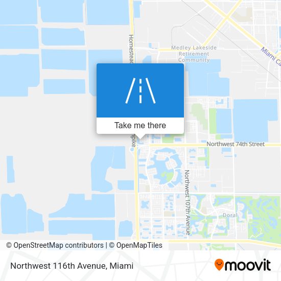 Northwest 116th Avenue map