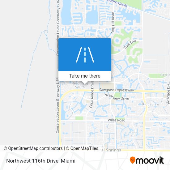 Northwest 116th Drive map