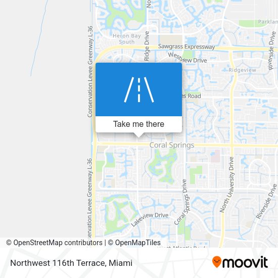 Mapa de Northwest 116th Terrace