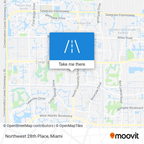 Northwest 28th Place map