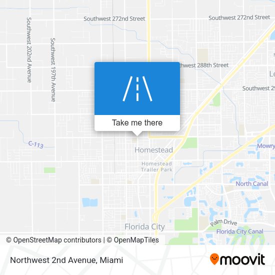 Northwest 2nd Avenue map