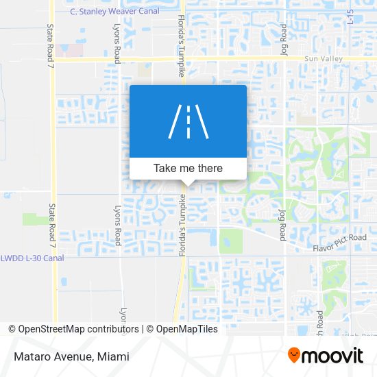 Mapa de Mataro Avenue