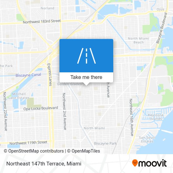 Northeast 147th Terrace map