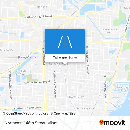 Northeast 148th Street map
