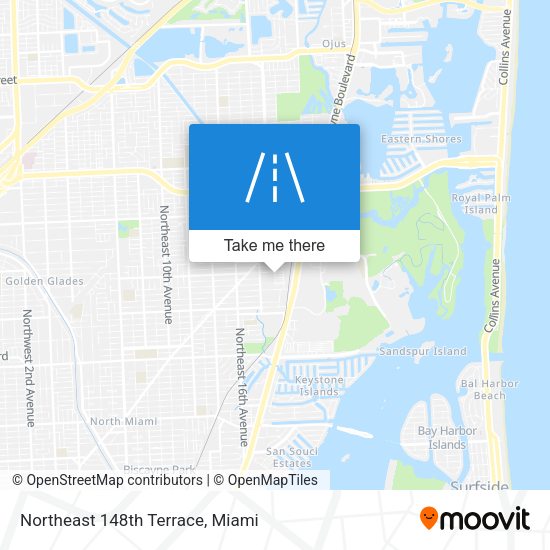 Mapa de Northeast 148th Terrace