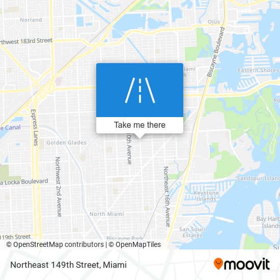 Northeast 149th Street map