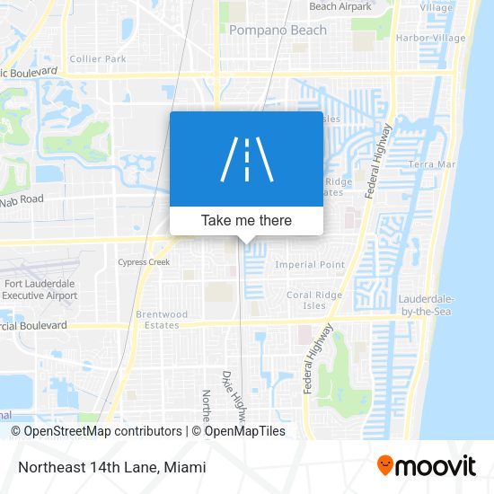 Northeast 14th Lane map