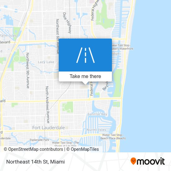 Northeast 14th St map