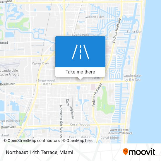 Mapa de Northeast 14th Terrace