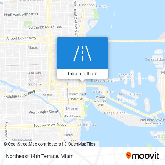 Mapa de Northeast 14th Terrace