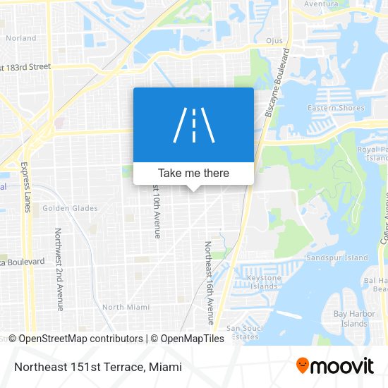 Mapa de Northeast 151st Terrace