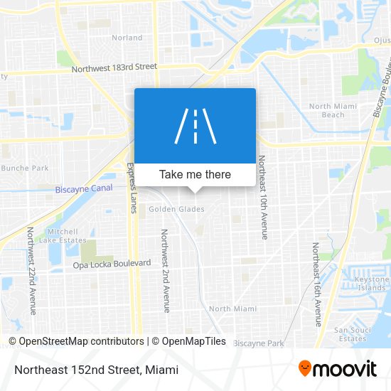 Northeast 152nd Street map
