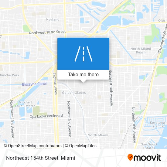 Northeast 154th Street map