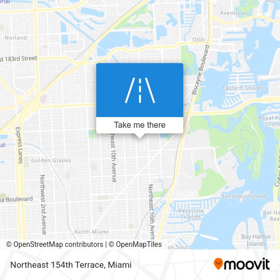 Northeast 154th Terrace map