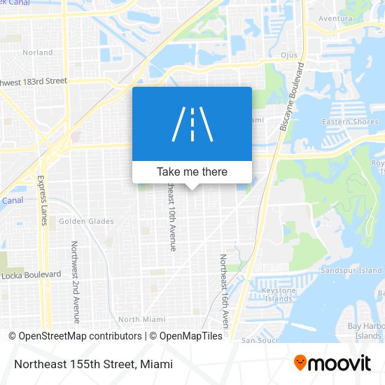 Northeast 155th Street map