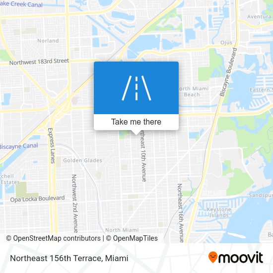 Mapa de Northeast 156th Terrace