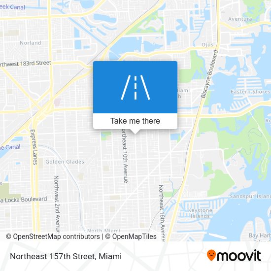 Northeast 157th Street map