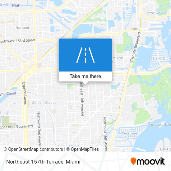 Mapa de Northeast 157th Terrace