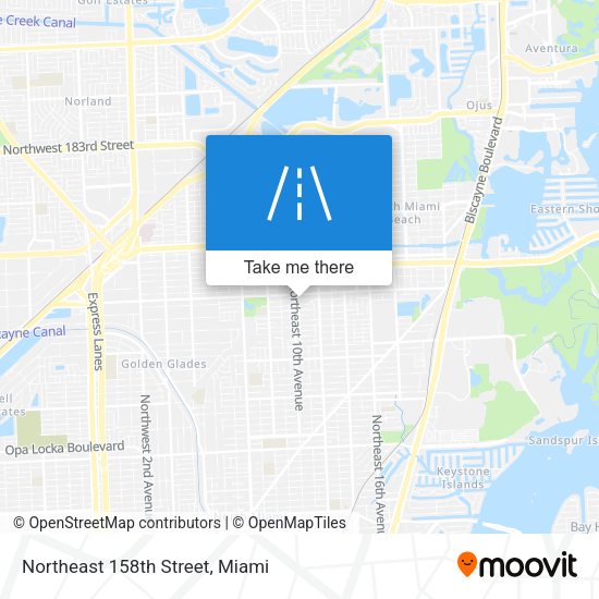 Northeast 158th Street map