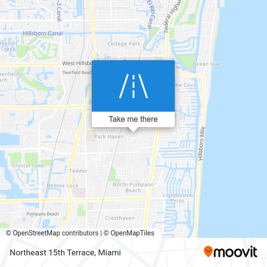Northeast 15th Terrace map