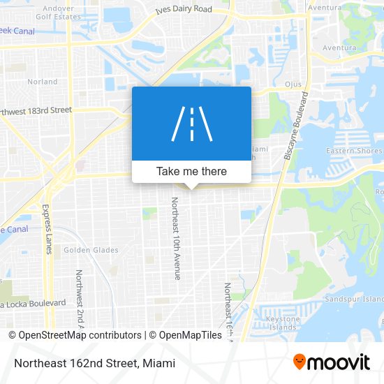 Northeast 162nd Street map